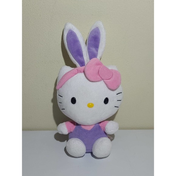 Hello Kitty Rabbit Easter TY Beanie Babies Plush - Picture 1 of 4